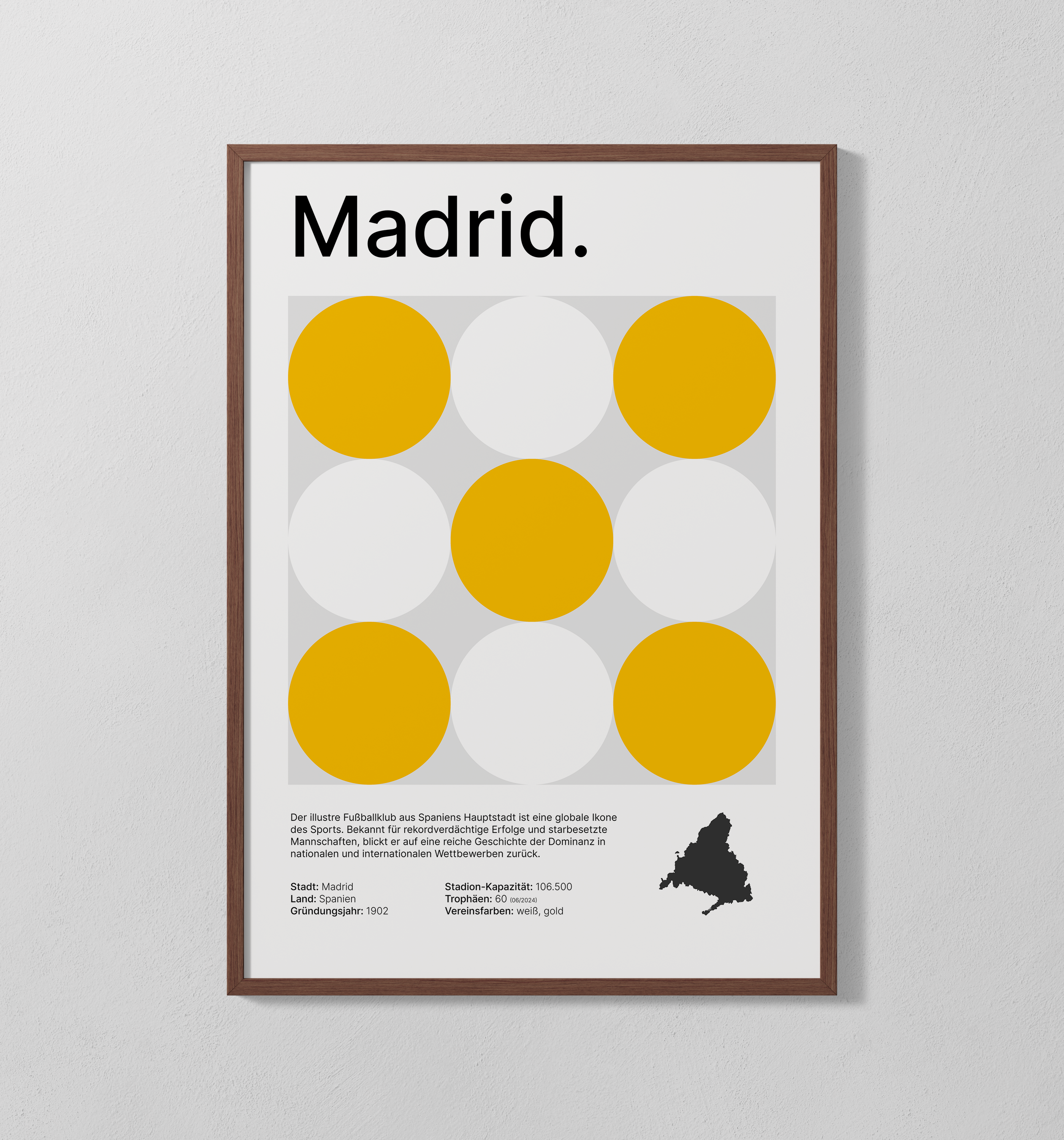 Madrid weiß-gold | Poster